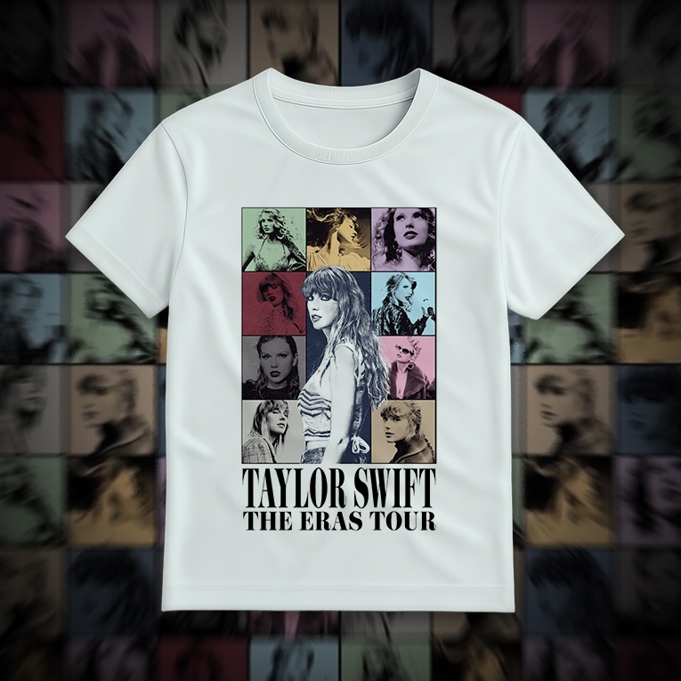 Camiseta Taylor Swift The Eras Tour 2023 Unissex Feminina Infantil 100% Poliéster