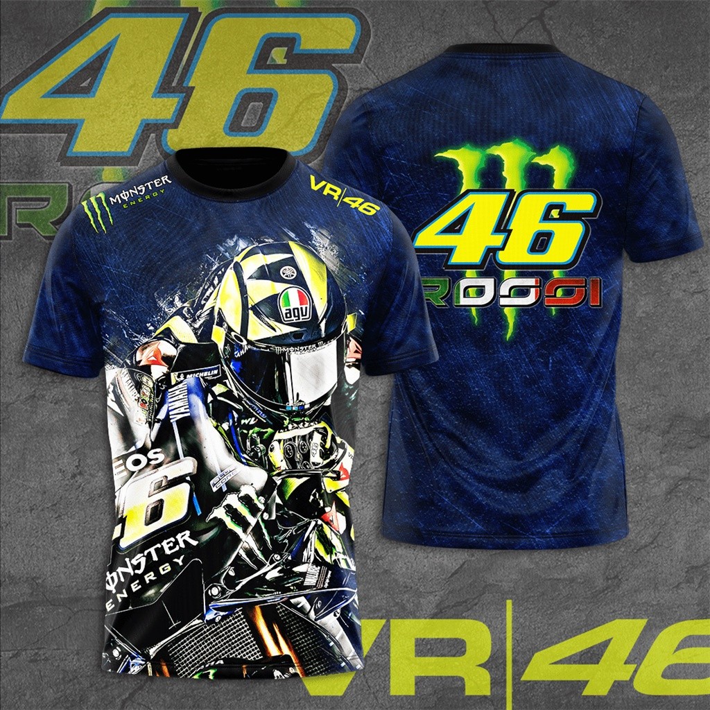 Yamaha VR46 Equipes De Corrida Da Motocicleta Camiseta Masculina 2023 Verão Feminino Camisetas Topos Manga Curta Roupas