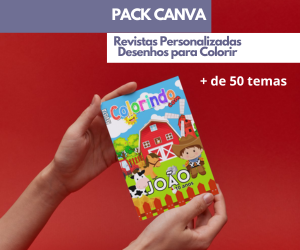 Pack Canva Revistas Personalizadas Desenhos para Colorir