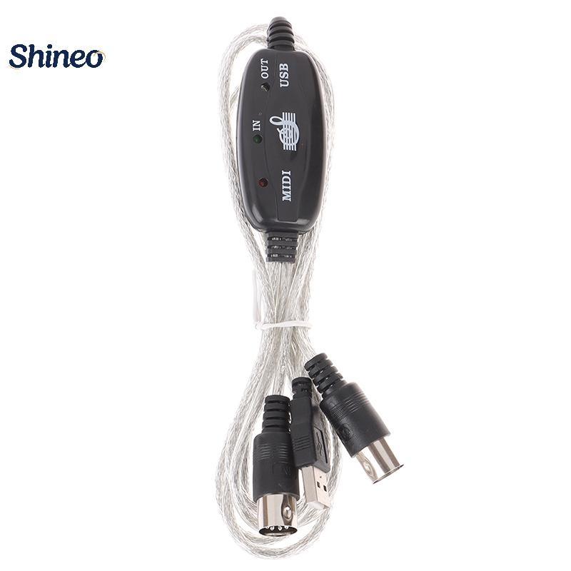 SHINE USB IN-OUT MIDI Interface Conversor De Cabo Para PC Música Teclado Adaptador BR