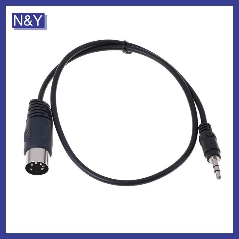 N & Y 1Pc 5 Pinos Din MIDI Macho Para 3.5mm Plugue Estéreo ja Cabo Adaptador De Áudio .