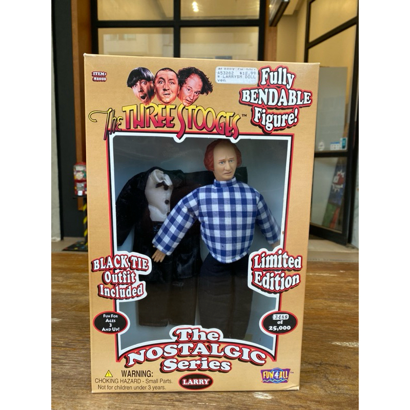 Boneco Os 3 patetas The Three Stooges Nostalgic Series bendable Figure Limited edition Larry 1997