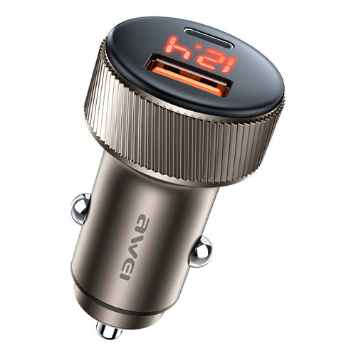 Carregador Veicular Awei C-859 30w Com Carga Rápida 12v-24v