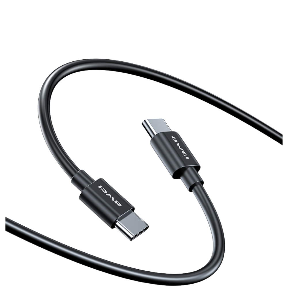 Cabo De Dados Awei Cl-165t Usbc Para Usbc 60w 1metro