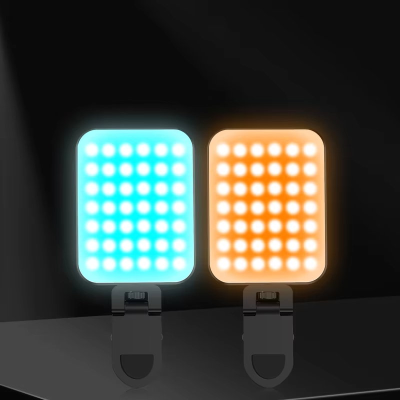 R RGB Fill Light Três cores LED luz ambiente compatível com celular Tablet PC