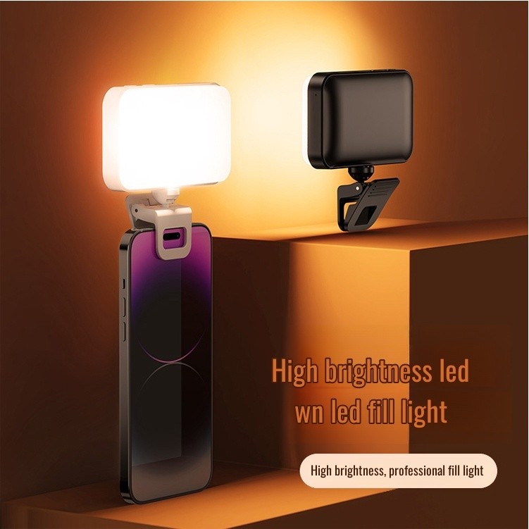 [Rotatable Design] 【Cold Warm 3 Colors】Portable desktop computer fill light rotatable fivespeed adjustable/Fill Light/LE
