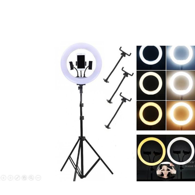 Ring Fill Light Controle de Cores 26CM
