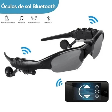 Óculos De Ciclismo Portátil Sem Fio Bluetooth Esportes Sol Fones De Ouvido