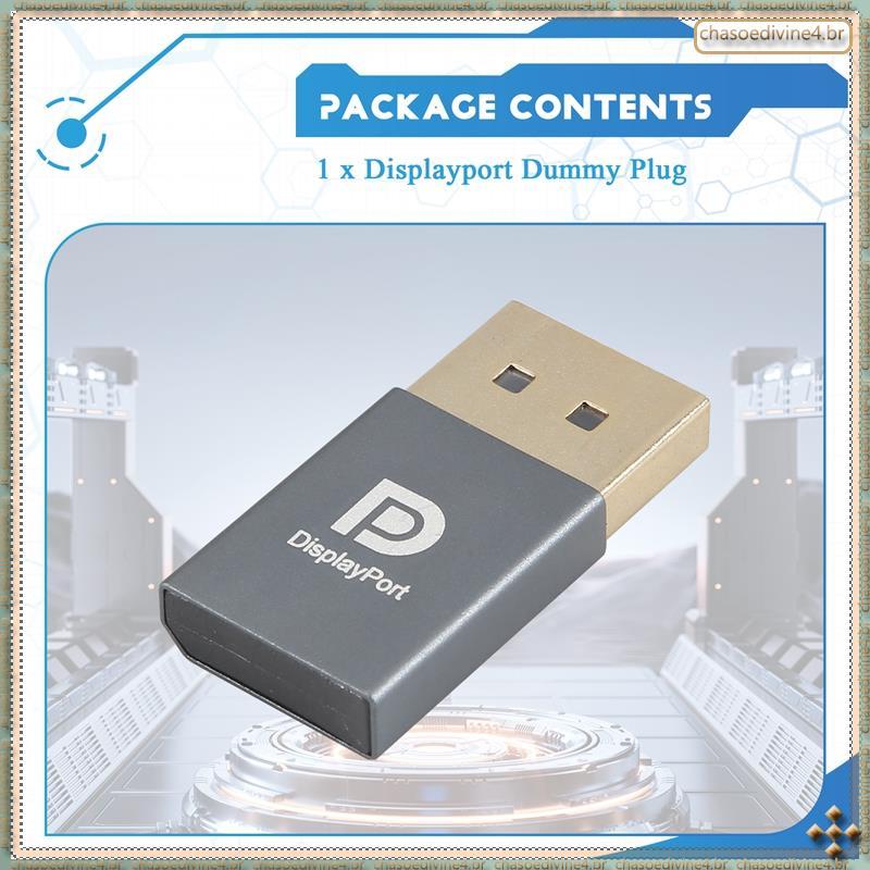 [Ykr] 4K Displayport Dummy Plug DP Adaptador De Exibição Virtual EDID Emulador Fantasma Sem Cabeça Placa De Vídeo Gráfic