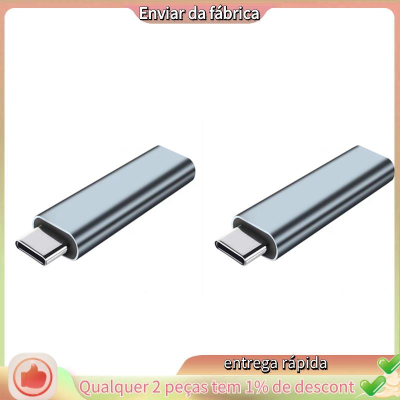 2 Pçs USB Tipo-C Adaptador De Exibição Virtual DDC EDID Manequim Plug Sem Cabeça Fantasma Display Emulador Carga 4K 60Hz