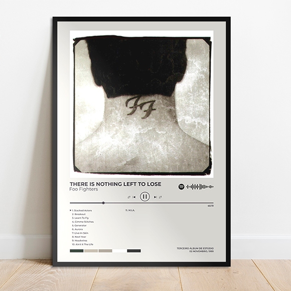 Quadro Placa MDF Spotify Foo Fighters There Is Nothing Left To Lose One by One In Your Honor Echoes, Silence, Patience