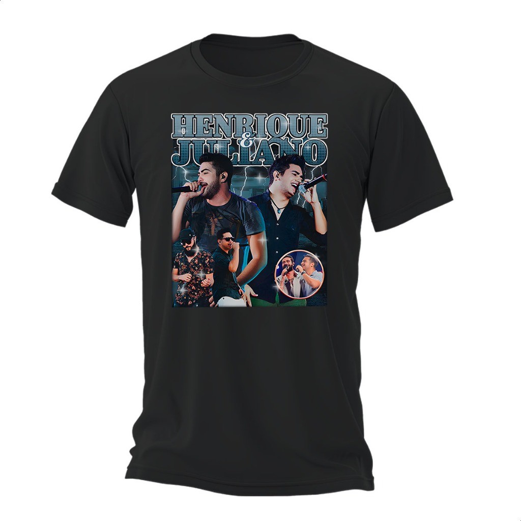 Camiseta T-shirt Unissex Henrique e Juliano Sertanejo 90'S Vintage