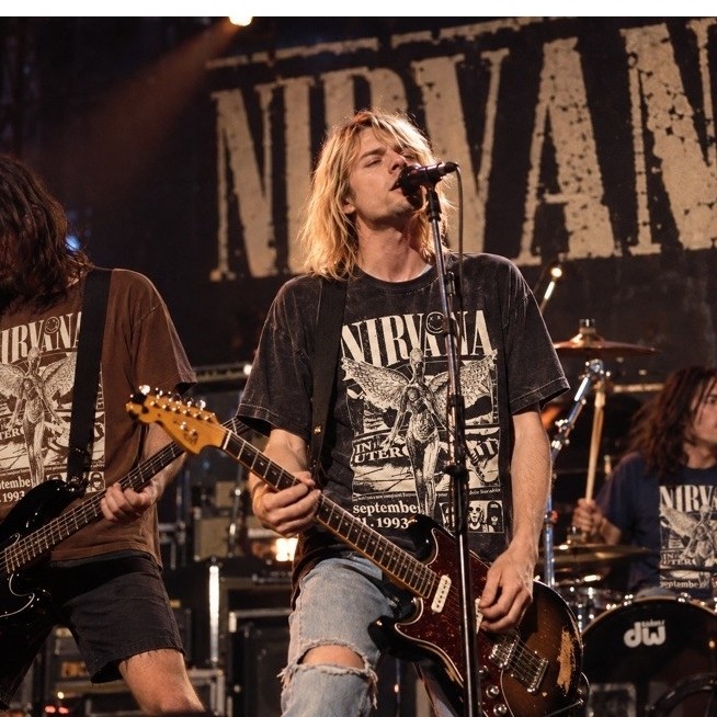 Camiseta Nirvana 1993 Vintage Banda Rock Streetwear Harajuku Aesthetic Camisa Unissex Vintage Retrô Show Anos 90