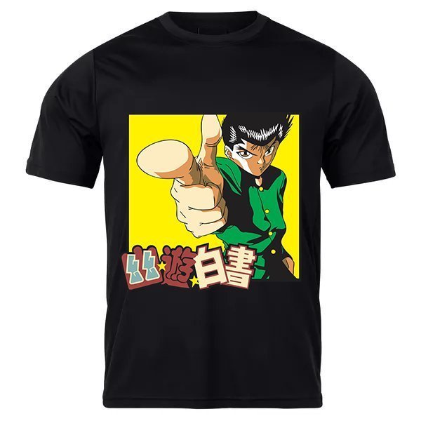 Camiseta Basica Camisa Yusuke Urameshi Yu Yu Hakusho Vintage 90s Anime Unissex Malha Premium