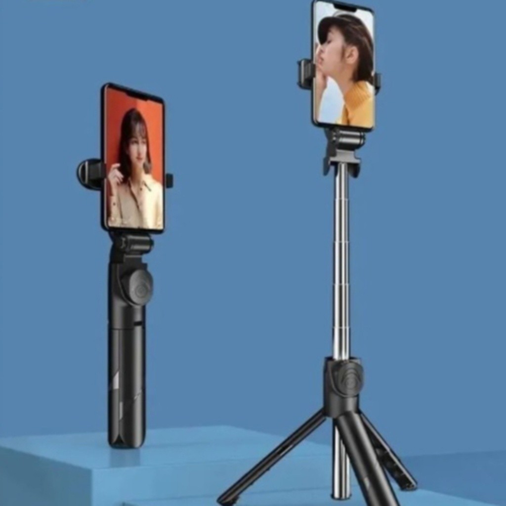 Bastão de selfie telescópico Bluetooth com controle remoto para celular com suporte de tripé com luz para selfie