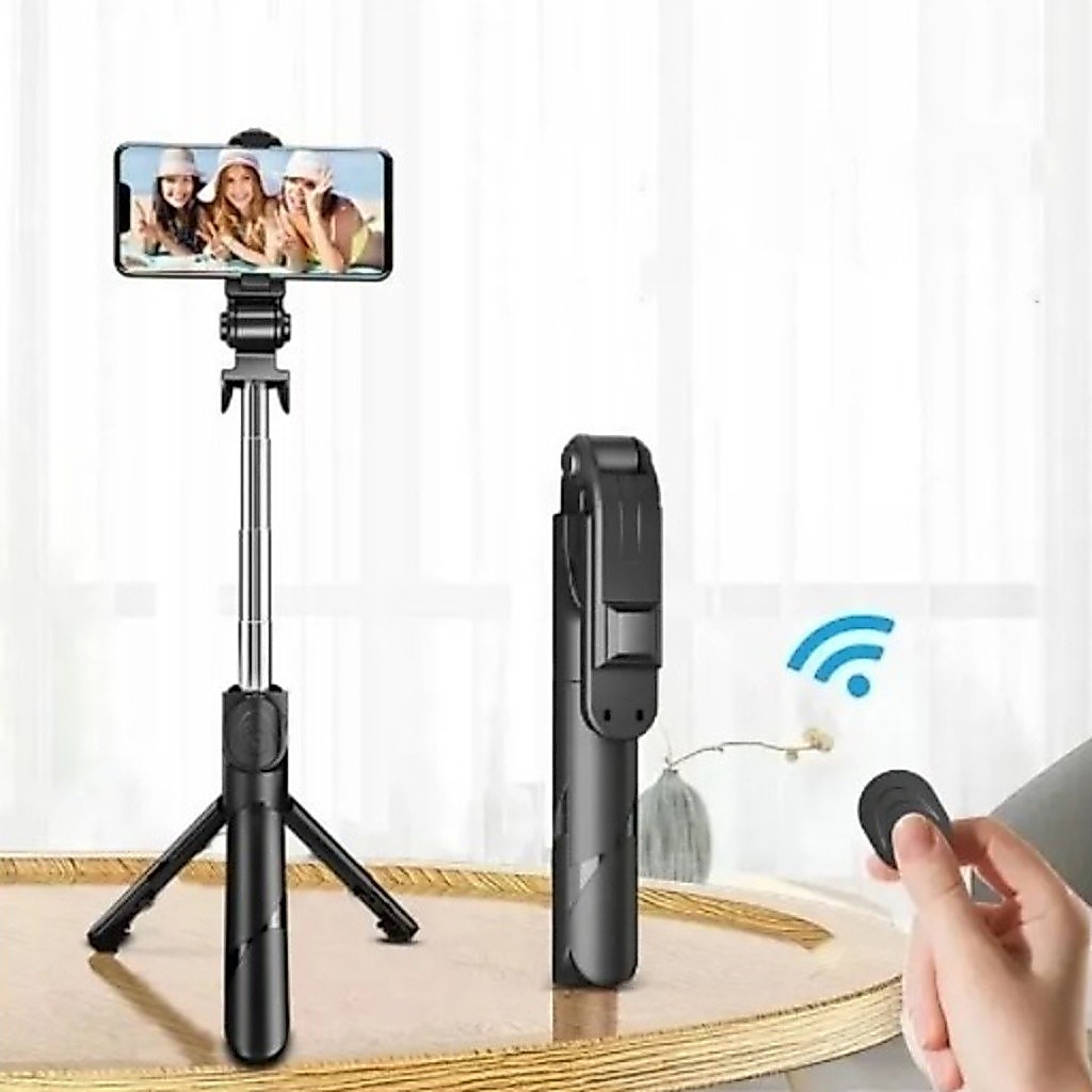 Bastão de selfie telescópico Bluetooth com controle remoto para celular com suporte de tripé com luz abbot store