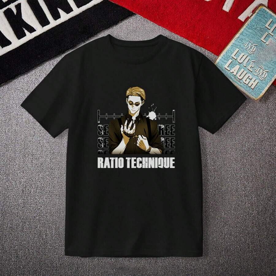 Camiseta Masculina Feminina Oversized Estampa Nanami Kento Ratio Technique Jujutsu Kaisen Camiseta Streetwear