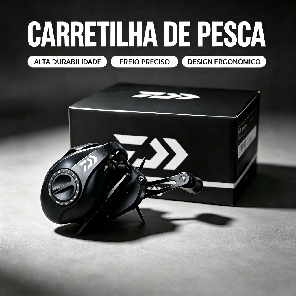 Daiwa  Baitcasting Fishing Reel Carretel de pesca 12kg  Drag 7.2:1Gear Ratio Magnetic Brake System Acessorios De Pesca