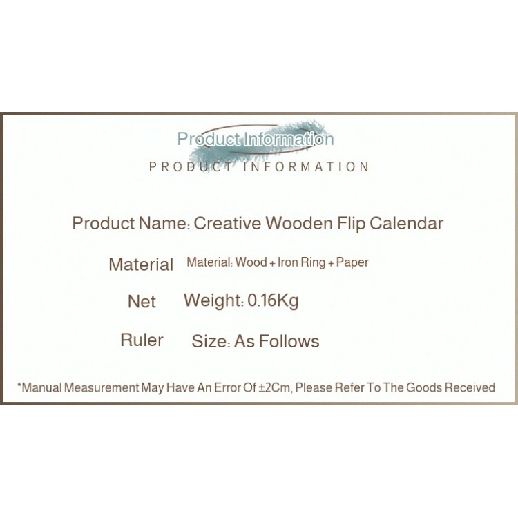 Calendar Desk Calendar Large Font Home Table Calendar High Quality Wood Perpetual Calendar Desktop