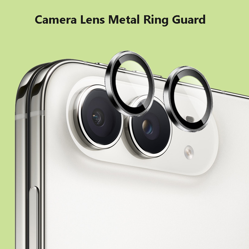 Para Apple iPhone Duo Ultra Fold 18 Pro Max 5G Fino Claro Protetor De Lente Da Câmera Anel De Metal Vidro Temperado Film