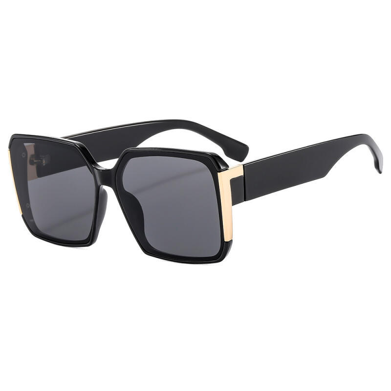 Vintage Men Women Big Sunglasses Men Square Shades Brand Designer Unisex Sun Glasses Black Lense Male Female Sunglasses