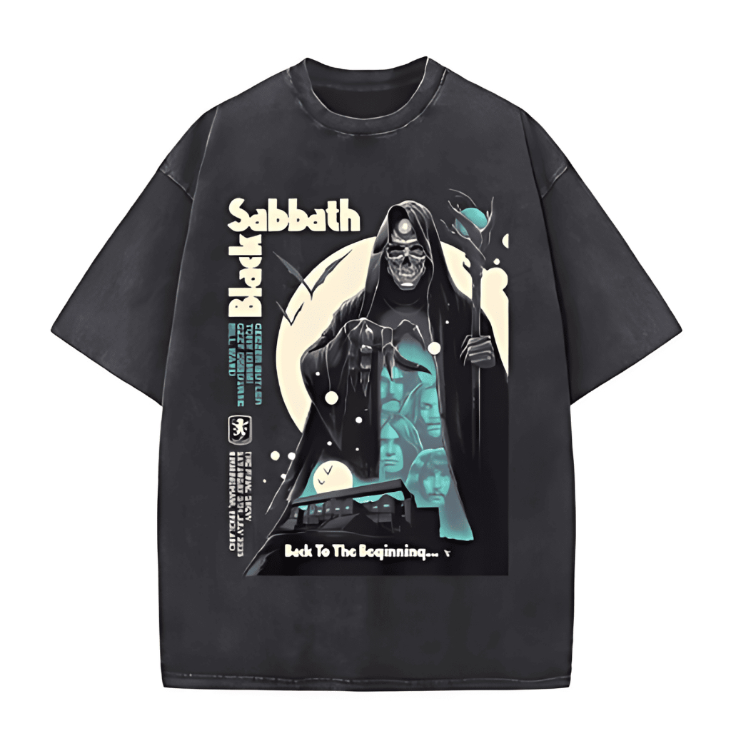 Camiseta Black Sabbath Unisex Camisa Banda Rock Blusa Vintage Estampada Estilo Urbano Moda Jovem