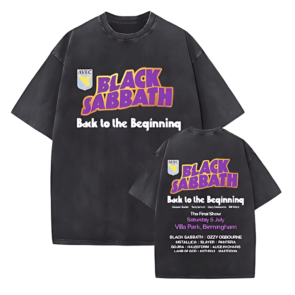 Camiseta Black Sabbath Unisex Camisa Banda Rock Blusa Estampada Paranoid Vintage Estilo Streetwear