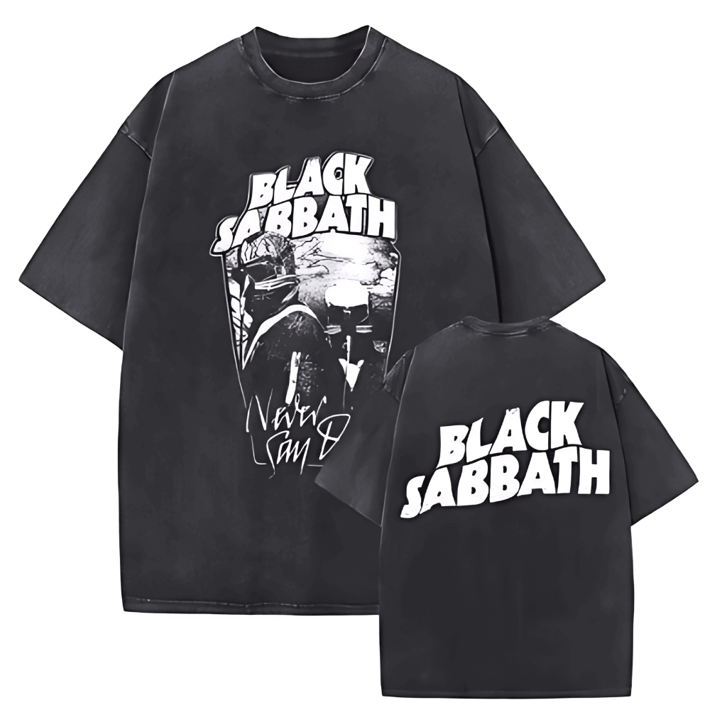 Camiseta Black Sabbath Unisex Camisa Rock Vintage Blusa Banda Estampa Clássica Look Urbano Atual