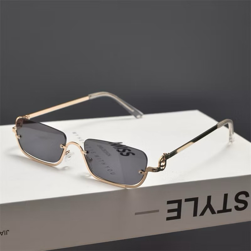Óculos De Sol Saint Tropez lançamento Preto prata vintage minimalista Armação pequena Retro Estilo Europeu marrom Unisex