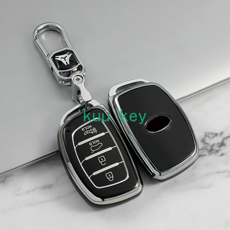 3 4 Botões TPU Shell Fob Para Hyundai Tucson Santa Fe Sonata Elantra Accent Creta Ix35 Ix25 i20 i30 Capa Da Caixa Chave