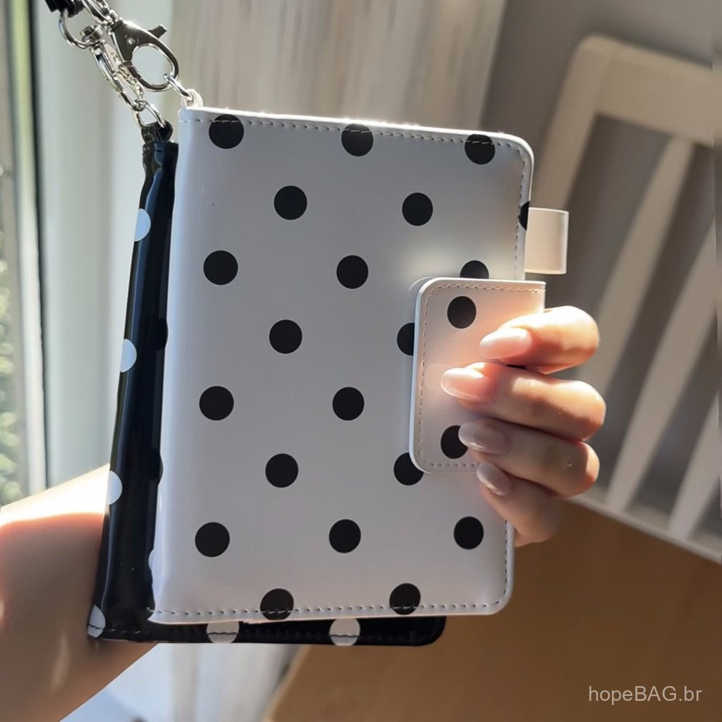 Ita Bag estilo coreano, porta-passaporte com bolinhas, porta-cartões de design exclusivo, bolsa de documentos multifunci