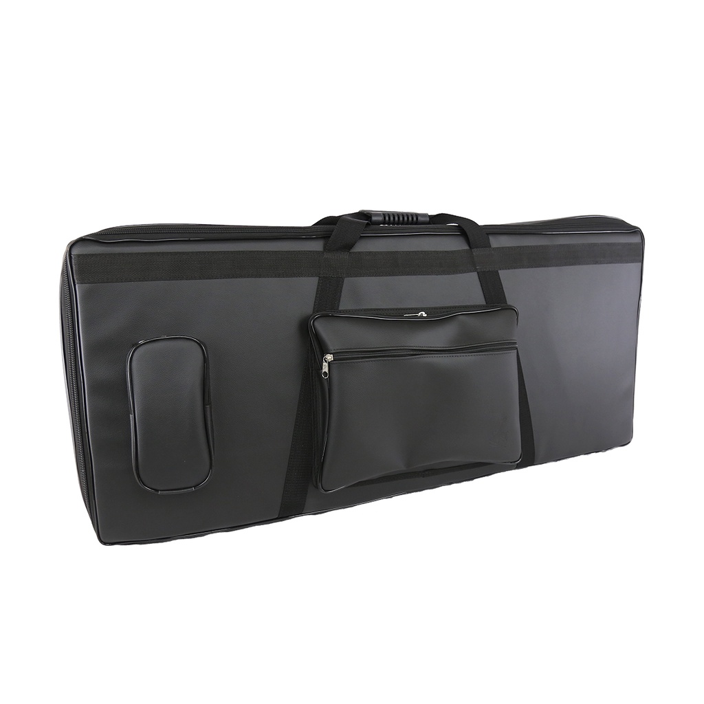 Capa Bag Teclado 5/8 Couro Ecológico Premium Pelúcia Acolchoada 61 Teclas
