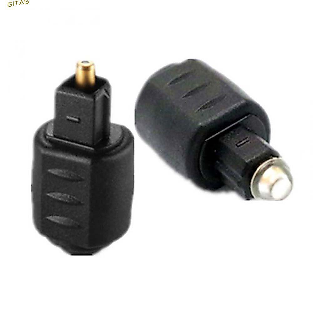 Adaptador De Fibra Óptica ISITAB 3.5 Mm Para Plugue Toslink Fêmea Macho Amplificador Conector De Áudio