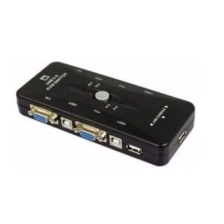 KIT 1 SWITCH VGA CHAVEADOR 4X1 KVM + 1 CONVERSOR HDMI X VGA