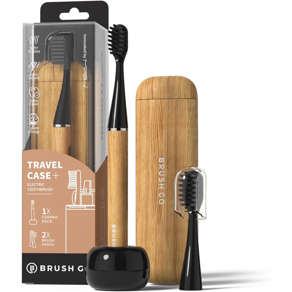 Escova de Dentes Elétrica MIPOW Brush GO SlimPro i4 Recarregável, Inteligente, Ultrassônica, 3 Modos, Estojo de Viagem e