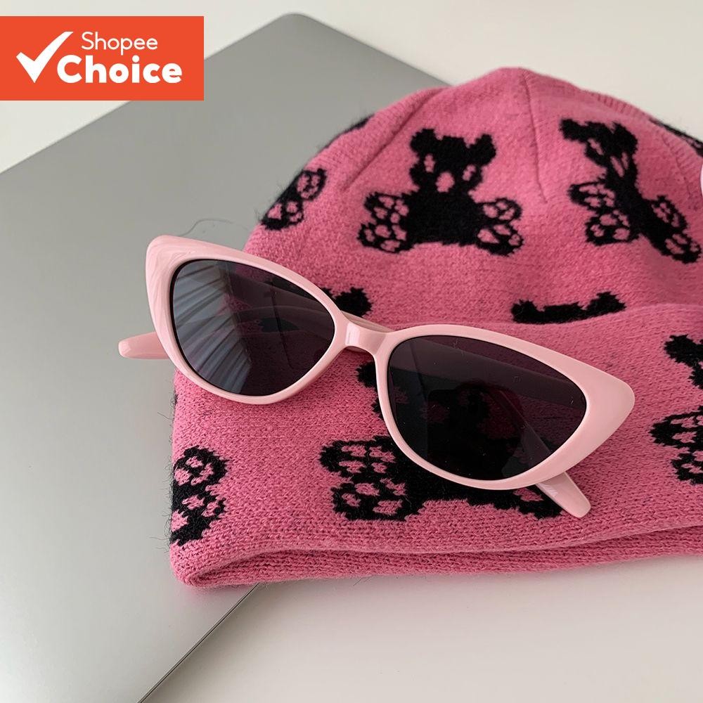 Óculos De Sol Olho De Gato Vintage Coreano High-End Rosa Feminino Armação Pequena Proteção Solar