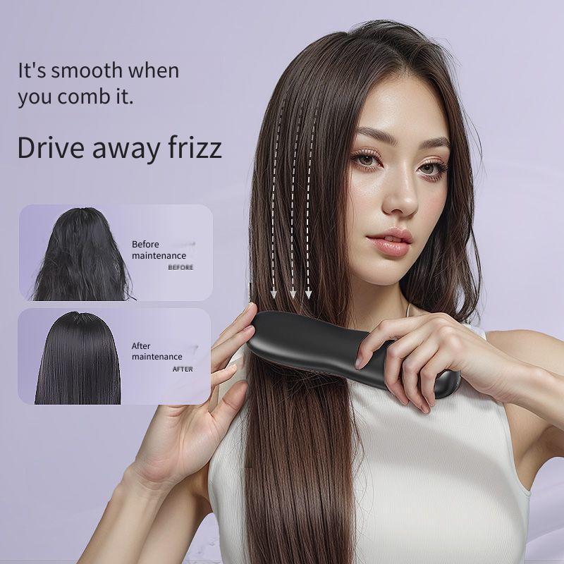 High-End íon negativo carregamento cabelo reto dupla utilização Curling em linha reta fivela interna pente de aqueciment