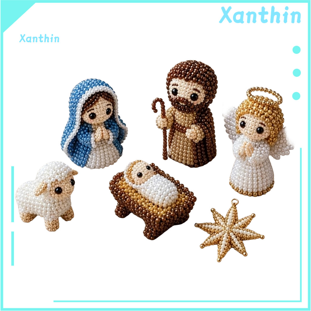 Christian Craft Kit Diy Nativity Scene Beading – 3d Birth of Jesus Set for Beginners Adults Handmade Decor Perfect Gif
