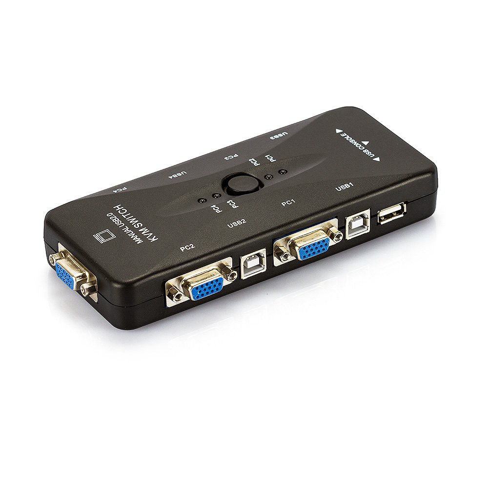 Chaveador Switch Kvm 4 Portas Vga + 4 Usb Manual.