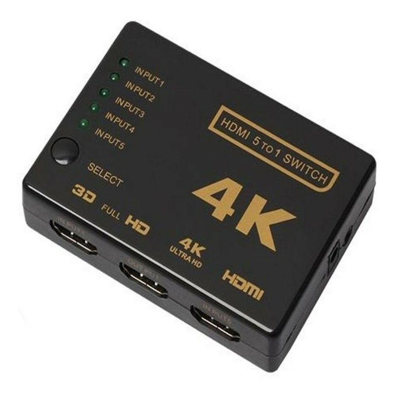 Switch HDMI 5porta com controle