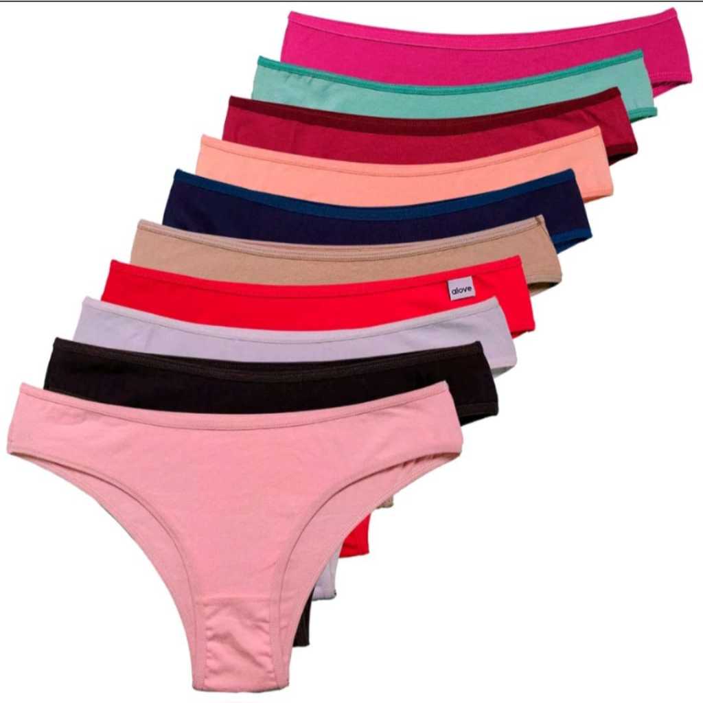 Kit 10 calcinha de algodão conforto cós alto calcinha algodao tanga cotton feminina cos largo Premium 100% algodão P M G GG  4.8  2,2mil Avaliações 4,1mil Vendidos