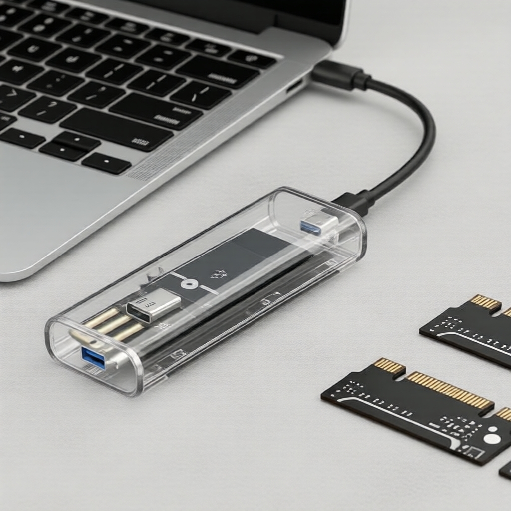 Gabinete de unidade de disco rígido M.2 NVMe e NGFF SSD para USB 3.1 10Gbps