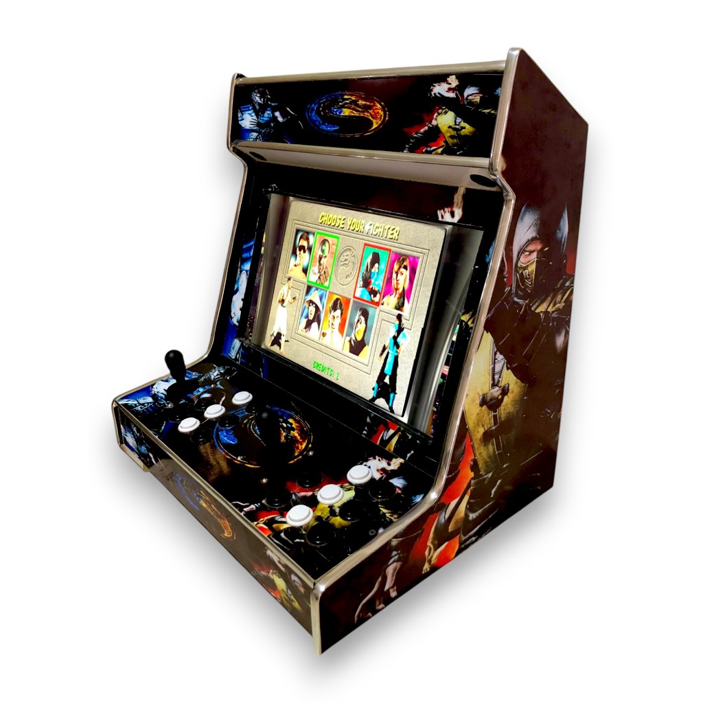 Mini Maquina Fliperama Arcade Multijogos Bartop 1 ou 2 Jogadores Monitor Led 15