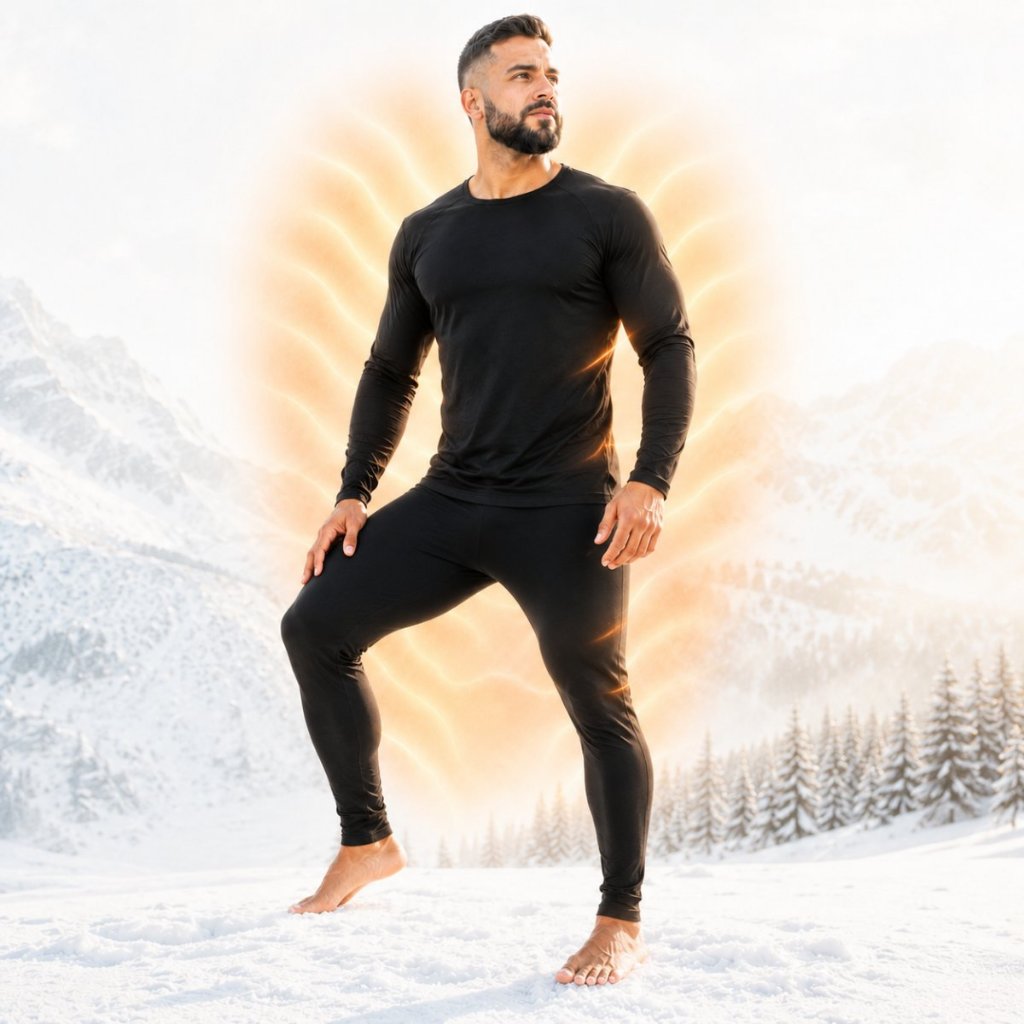 Conjunto Calça + Blusa Térmica Flanelada Masculino Leve Confortável ELASTICIDADE AJUSTA-se AO CORPO
