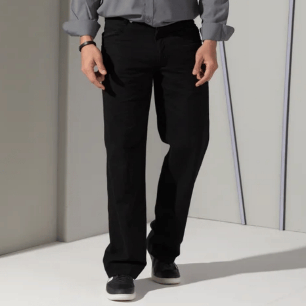 Calça Masculina Sarja Social Tex Denim Bolsos Funcionais Sport Fino com Elastano Lycra Elastico Leve