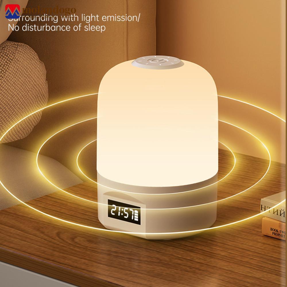 Landogo 1200mAh Recarregável LED Night Light Com Relógio Controle Remoto Stepless Escurecimento Lâmpada De Cabeceira Par