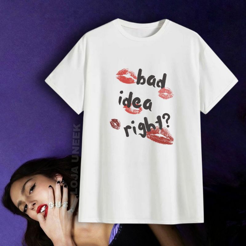 Camiseta Bad Idea, Right? Olivia Rodrigo 100% Poliéster
