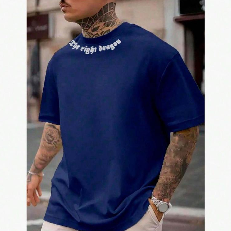 Camiseta Masculina Camisa Algodão Estampada Tendencia Estilosa The Right Dragon