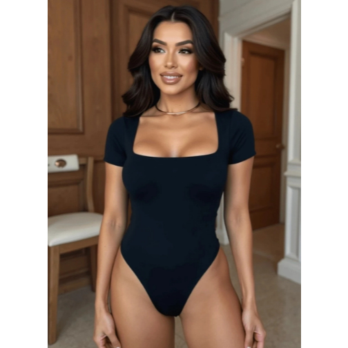 icon arrow left boldicon arrow right bold Compartilhar:   Favoritar (59) Body Manga Curta Decote Quadrado Feminino Basic
