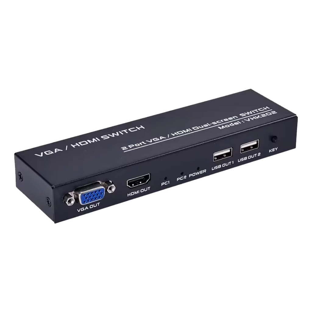 Switch Kvm Hdmi E Vga 2 Portas 4k Mouse/teclado Dual Screen